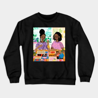 Quilters at the Sewing Table Crewneck Sweatshirt